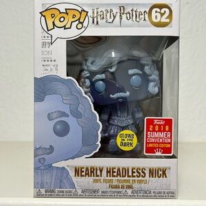 Funko POP! Nearly Headless Nick Harry Potter 2018 SDCC Exclusive #62 GLOW